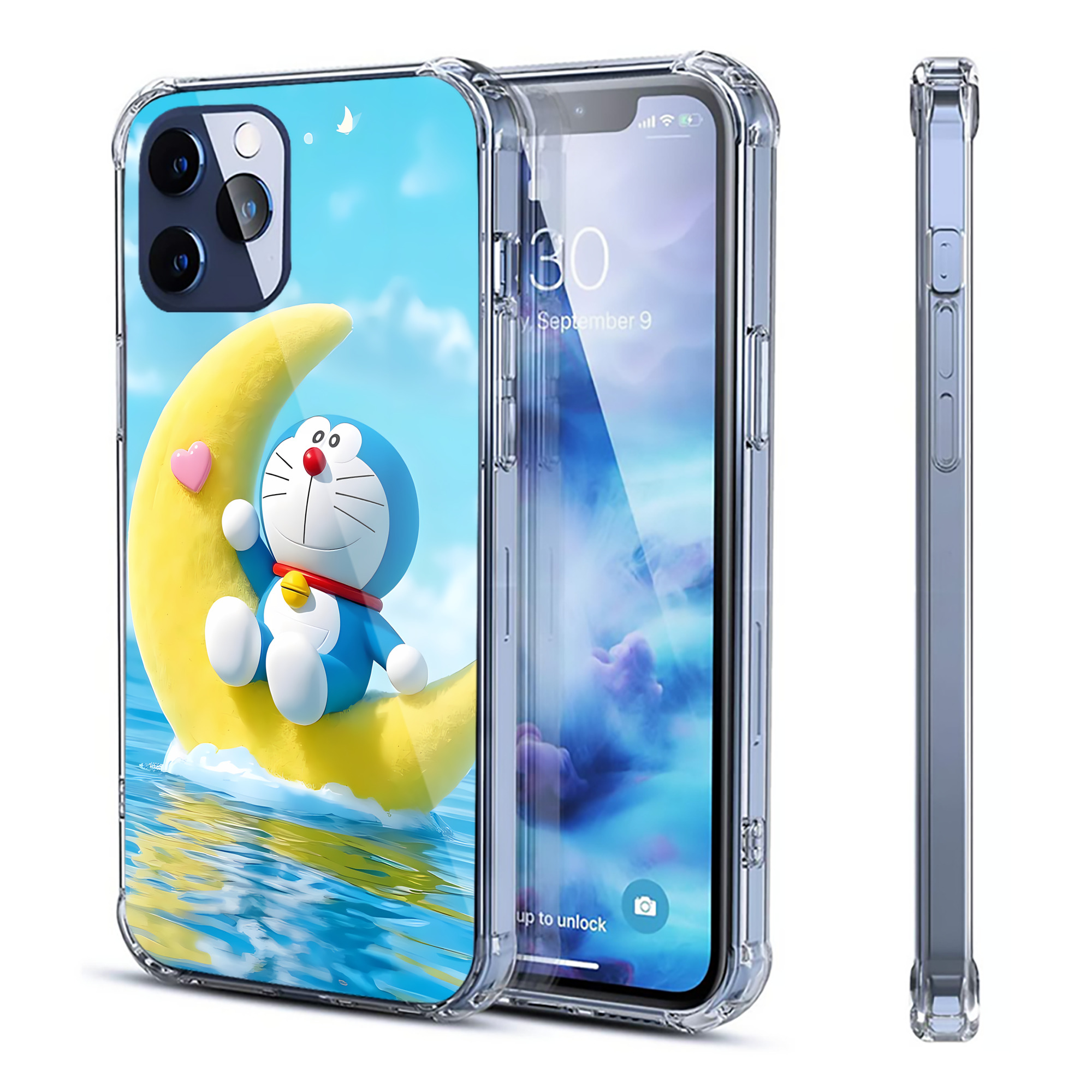 （画像用） ドラえもん Doraemon 【iPhone 12シリーズ対応】透明スマホケース（クリアソフトケース）